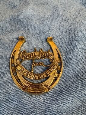 Vintage Walt Disney World “Good Luck” Horseshoe Wall Plaque/Desk ornament